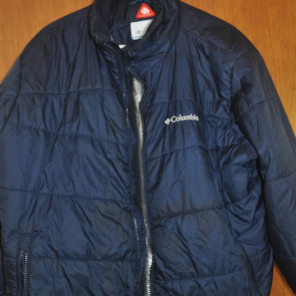 Columbia Black Omni Heat Full-Zip Interchange Puffer Size XL